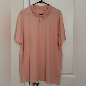 Nike Men's Light Pink Polo Shirt